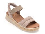 Sandale SKECHERS gri, BOBS SUN RAY, din material textil