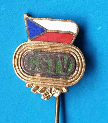 Insigna veche 1960 sport Concurs International sportiv CS TV foto