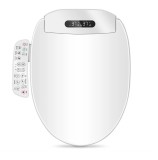 Capac cu functie de bideu electric pentru WC smart scurt 45-49 cm, cu consola, spalare, uscare, incalzire, lumina UV