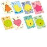 Notite adezive M&amp;amp;amp;G in forme Fancy, culori fluorescente, 60 file/set, 8 designuri individuale