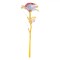 Trandafir Decorativ Holografic, Lumină Inclusă, Multicolor, Lungime 24 cm