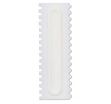 Cumpara ieftin Spatula ornare torturi si prajituri, plastic, 21.8 x 7.2 cm, alb, Oem