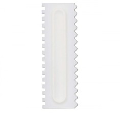 Spatula ornare torturi si prajituri, plastic, 21.8 x 7.2 cm, alb