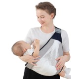 Marsupiu ergonomic reglabil pentru bebelusi, din tesatura moale de bumbac, respirabil, varsta recomandata 0+, gri