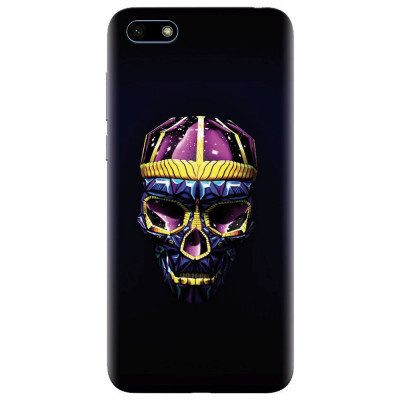 Husa silicon pentru Huawei Y5 2018, Colorfull Skull foto