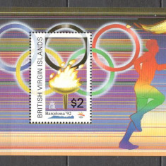 British Virgin Islands.1992 Olimpiada de vara BARCELONA-Bl. PD.51