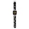 Curea pentru Apple Watch 1/2/3/4/5/6/7/8/9/10/SE/SE 2 (38/40/41/42mm) - Hello Kitty Strap Leather Heads &amp; Bows Pattern (HKAWMPSAPSK) - Black