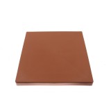 Suport ghiveci flori IPMS400-R624, mobil, patrat, plastic, teracota, 39 x 39 x 4.5 cm