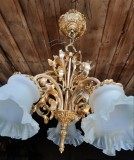 Superb candelabru din bronz masiv Dore