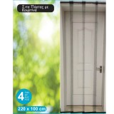 Plasă Anti-Ț&acirc;nțari cu Perdea Neagră pentru Ușă, 100x220cm, CMCLASS