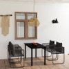 Gossi set de servit masa pentru gradina, 5 piese, negru