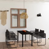 Gossi set de servit masa pentru gradina, 5 piese, negru