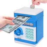 Cumpara ieftin Pusculita interactiva tip seif cu cod pin pentru copii, OEM, Albastru/Alb