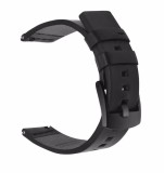 Curea piele compatibila Honor Magic Watch 2 46mm, telescoape Quick Release, Negru