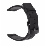 Curea piele compatibila Xiaomi Amazfit GTR 3 Pro, telescoape Quick Release, Negru