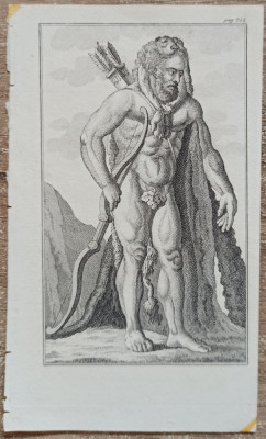 Hercule// gravura de carte sec. XVIII-XIX foto