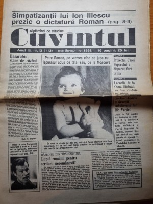 cuvantul martie-aprilie 1992 foto