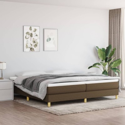 vidaXL Cadru de pat fără saltea, maro &amp;icirc;nchis, 200x200 cm, textil 3120641 foto