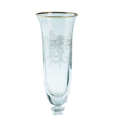 Set 6 Pahare Sampanie Decorate cu Auriu 175 ml Bohemia Crystalite Kleopatra 430134 COD: 1917 foto