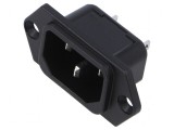 Conector alimentare AC soclu tată 10A 250VAC IEC 60320 IP40