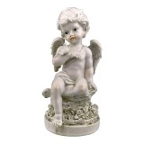 Cumpara ieftin Statueta decorativa, Ingeras cu porumbel, 26 cm, 1748H