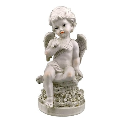 Statueta decorativa, Ingeras cu porumbel, 26 cm, 1748H foto