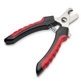 Cumpara ieftin Cleste de unghii pentru animale de companie, cu incuietoare, lungime 16 cm, otel inoxidabil plastic, rosu negru