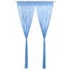 Perdea macrame, albastru, 140 x 240 cm, bumbac