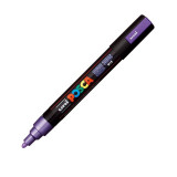 Marker UNI PC-5M Posca, 1.8-2.5 mm,varf mediu,violet metalizat