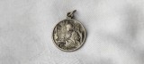 MEDALION SFANTA cu PAPA PIUS XI pe verso VECHI manopera EXCEPTIONALA de colectie