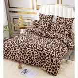 Lenjerie De Pat Cocolino Madrigal, Microfibra Plusata, 4 Piese, Cu Elastic, Imprimeu