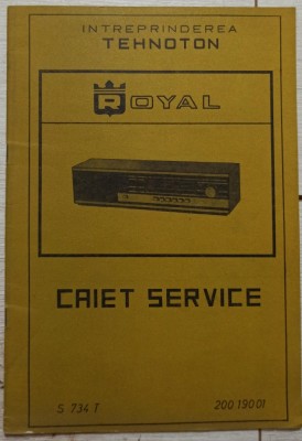 Caiet service Royal foto