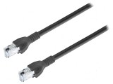 Patch cord SF/UTP 5e negru 10m