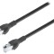 Patch cord SF/UTP 5e negru 10m