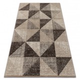 Covor Feel 5672/15055 Triunghiuri bej si maro si crem, 120x170 cm