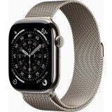 Apple Watch Series 11, GPS + Cellular, 46mm, Natural Titanium Case, Natural Milanese Loop, S/M