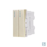 Cumpara ieftin Intrerupator dublu cap-scara mecanic Luxion 2M/1M, auriu, standard italian