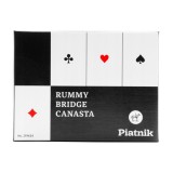 Set Carti de Joc Rummy, Bridge, Canasta, 2 pachete, Piatnik