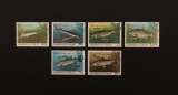 Serie Completă 6 Timbre Azerbaidjan 1993 Pești din Marea Caspică Nisetru Păstrăv Scrumbie Ștampilate - A992