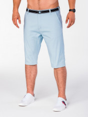 Pantaloni scurti pentru barbati, bleu, casual, model de vara, slim fit, buzunare laterale - P402 foto