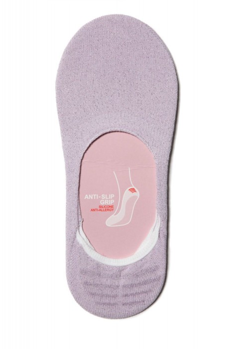 Tălpici damă subțiri din bumbac cu lurex, Conte Classic 000 - Lila, 36-37 (23)
