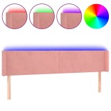 Cumpara ieftin Tablie de pat cu LED, roz, 183x16x78/88 cm, catifea