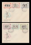 1966 Romania - 2 FDC Dansuri populare, LP 626, Romania de la 1950, Arta