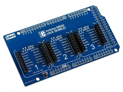 Multiadaptor mikroBUS cu 3 socluri și conectori de extensie foto