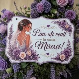 Plachetă Personalizată &bdquo;Bine ați venit la Casa Miresei&rdquo; &ndash; 40 x 30 cm