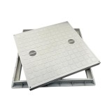 Capac cu Rama Maxflow Polipropilena Gri pentru Camin Canalizare Drenaj Rezistent Montaj Interior Exterior