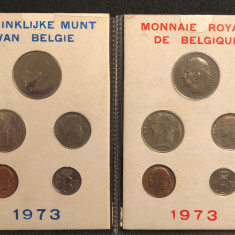 Belgia 25 50 centi 1 5 10 franci 1973 ambele variante FR NL