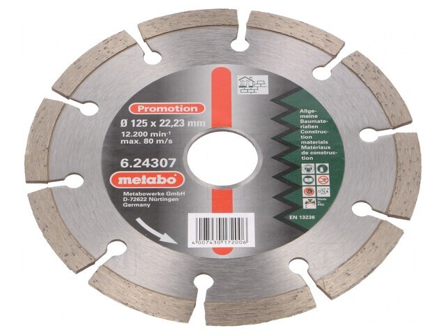 Disc de Tăiere Diamantat 125mm 22.23mm
