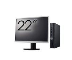 Pachet Calculator Second Hand DELL OptiPlex 3060 MiniPC, Intel Core i3-8100T 3.10GHz, 8GB DDR4, 256GB SSD + Monitor 22&amp;quot; NewTechnology Media