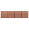 Set panouri pentru gard, maro, 699x186 cm, WPC